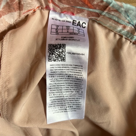 Guess Tropical Pink Wide Leg with Split Pants Small - Picture 9 of 10